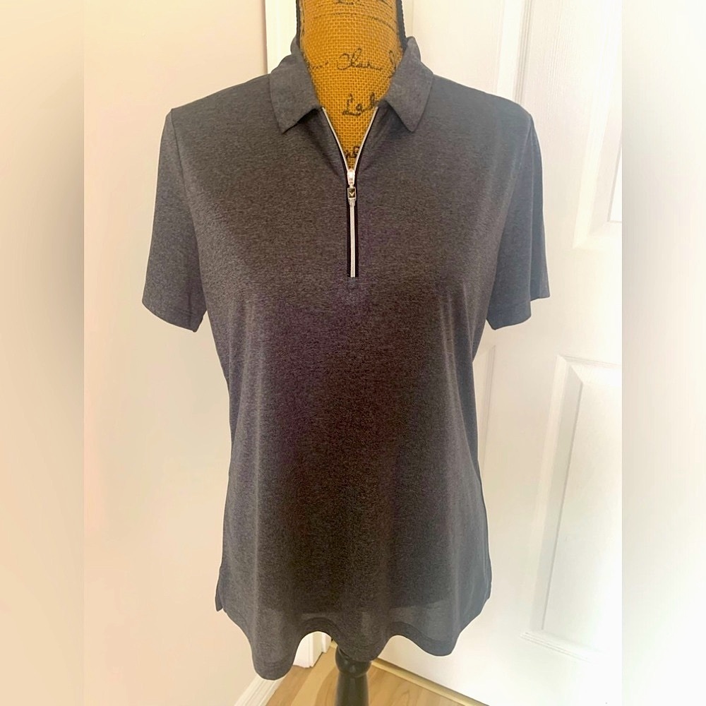 Callaway gray half zip top. New. Never worn.